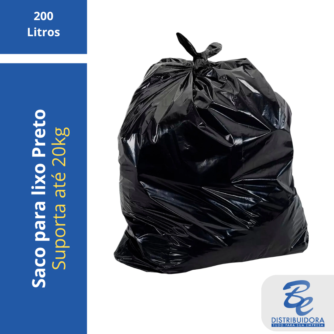 1.png Saco de Lixo Preto 200 litros 93 X 110cm - quilo