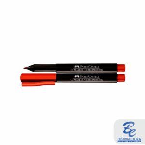 Caneta Retroprojetor Faber Castell Média Vermelha - unidade