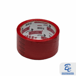Fita Adesiva Colorida 48mm X 45m Vermelha - rolo