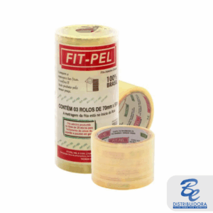 Fita Adesiva Cristal Fit-Pel 70mm X 50m - rolo