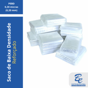 Saco baixa densidade 60X90cm 0,20 micras - quilo