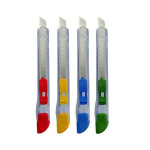 Estilete Estreito 12mm Retrátil – Estilete de Precisão com Lâmina Segmentada para Embalagem e Artesanato – Unidade