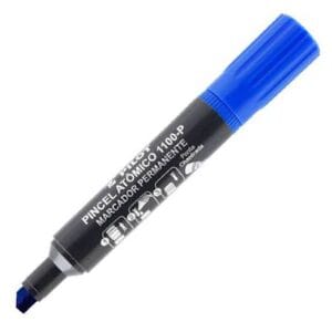 Pincel Atômico Pilot 1100-P Azul – Marcador Permanente Ponta Chanfrada para Papelão, Cartaz e Expedição – Unidade