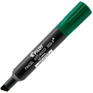 Pincel-Atomico-Pilot-1100-P-Verde-–-Marcador-Permanente-Ponta-Chanfrada-para-Papelao-Cartaz-e-Expedicao-–-Unidade.jpg Pincel Atômico Pilot 1100-P Verde – Unidade - Imagem 1