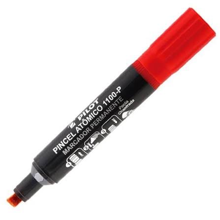 Pincel-Atomico-Pilot-1100-P-Vermelho-–-Marcador-Permanente-Ponta-Chanfrada-para-Papelao-Cartaz-e-Expedicao-–-Unidade-1.jpg Pincel Atômico Pilot 1100-P Vermelho – Unidade - Imagem 1