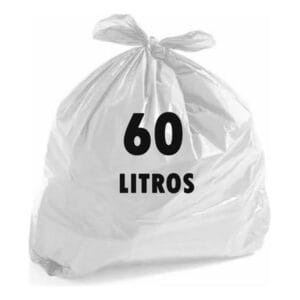 Saco para Lixo Branco Leitoso 60 Litros 72x76cm – Reforçado – pacote com 1 quilo