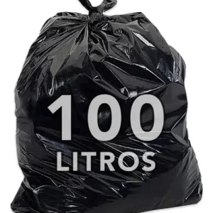 Saco para Lixo Preto 100 Litros 80x100cm – Reforçado – pacote com 1 quilo