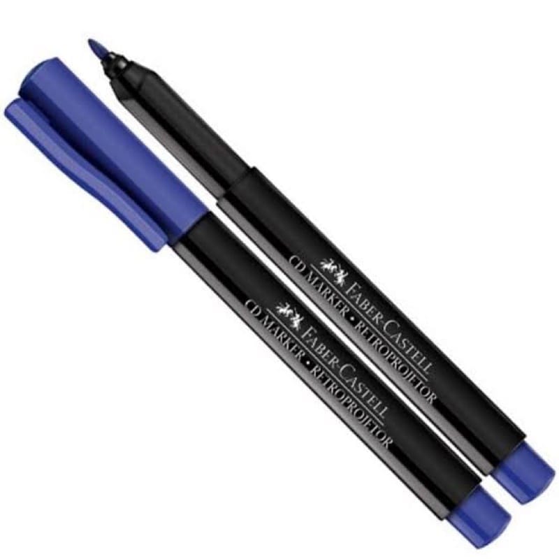 caneta-retro.jpeg Caneta Marcador Multiuso Retroprojetor Faber-Castell Ponta Média Azul
